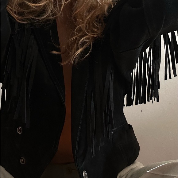 Leather Fringe Jacket - Picture 1 of 11